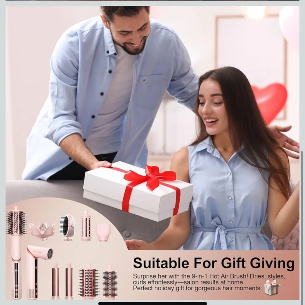 Pink 9-in-1 Hair Styling Set